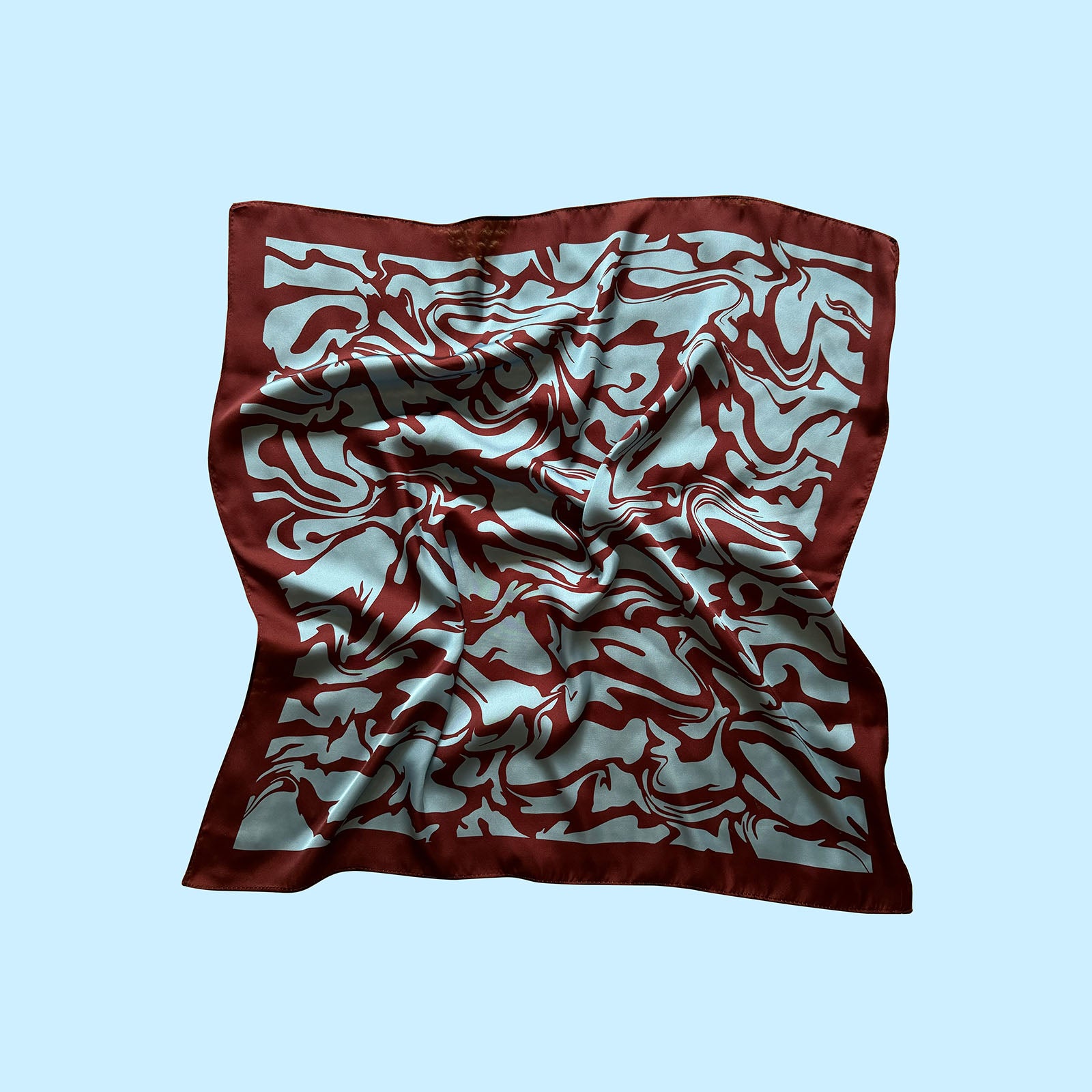 JÓNA BERGLIND Marble Burgundy/Blå Scarf