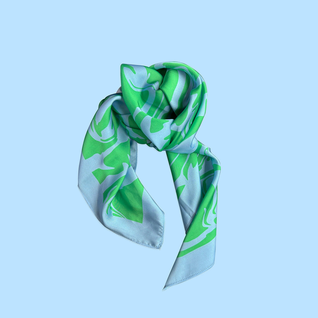 JÓNA BERGLIND Marble Grön/Blå Scarf