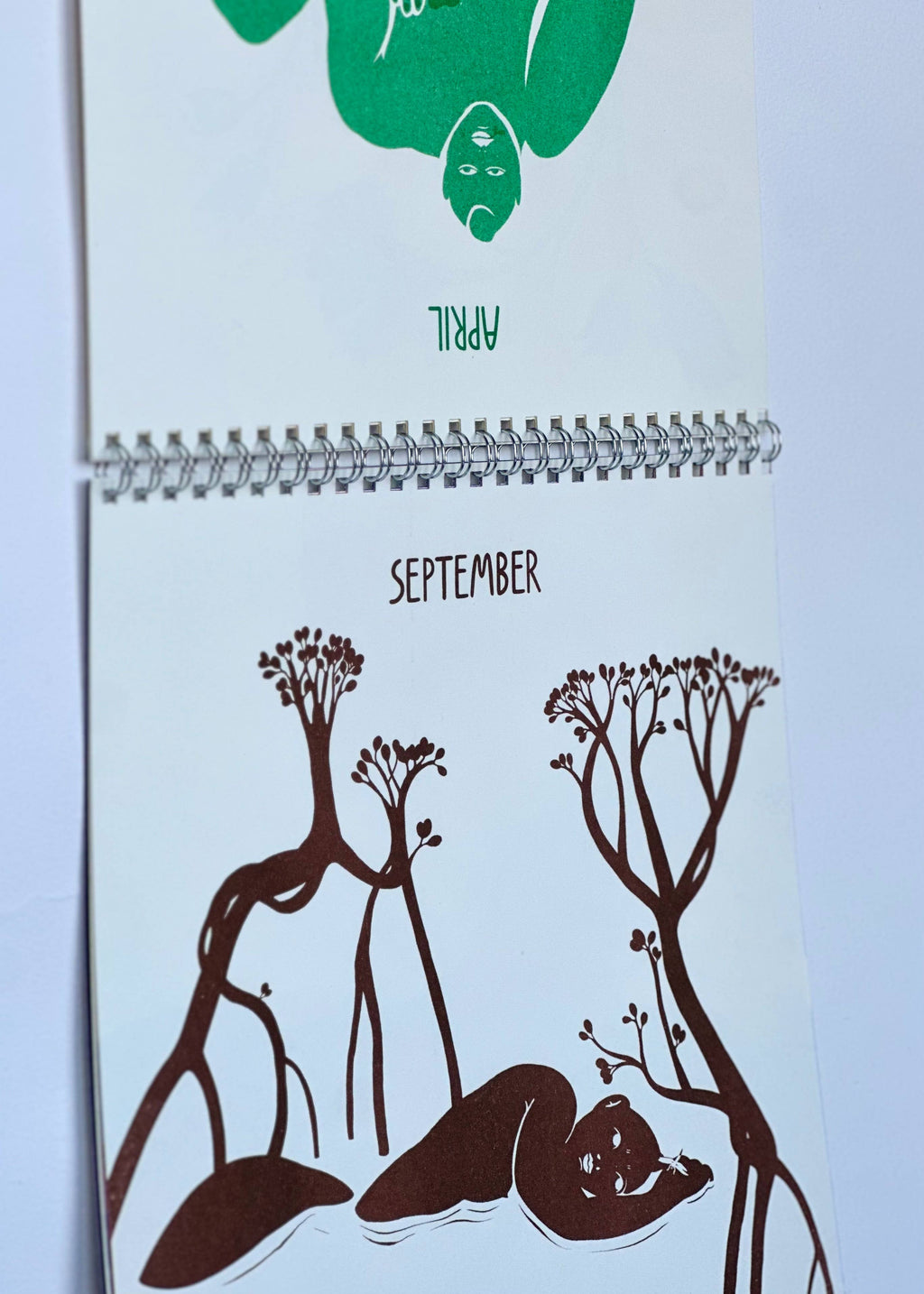 YASMINA KARLI MALMSTEN "One Year in Nature" 2026 Risograph Calendar