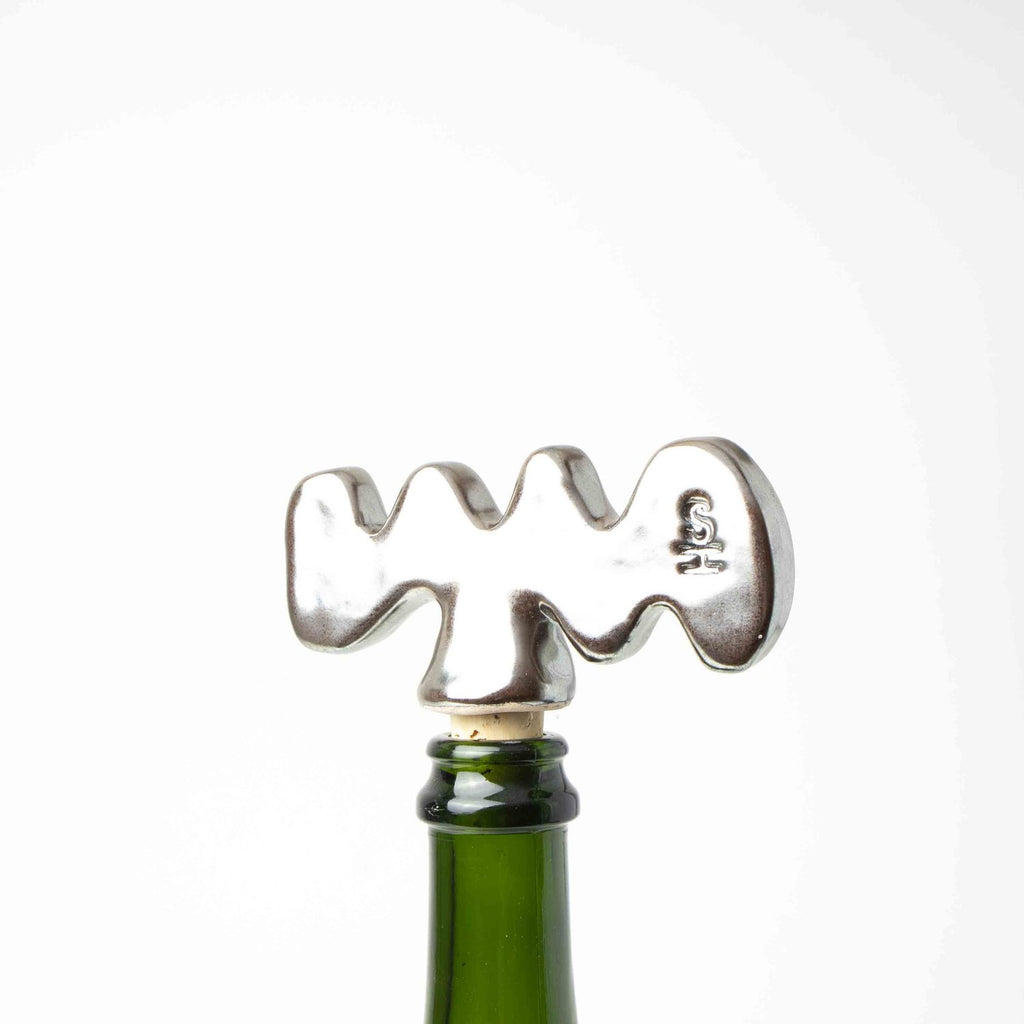 SANNA HOLMBERG "Liggande Våg Silver" Wine Stopper