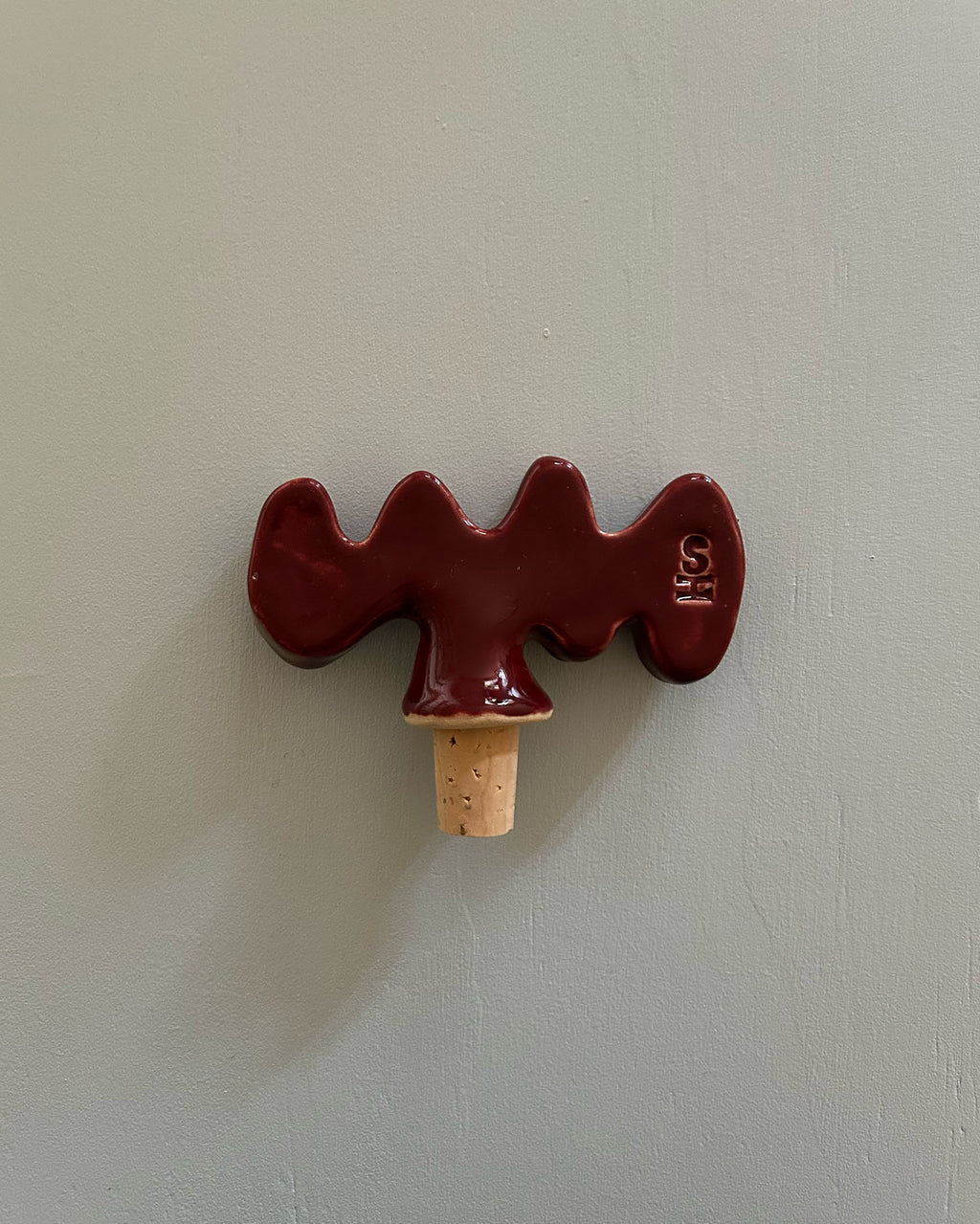 SANNA HOLMBERG "Liggande Våg Red Bordeaux" Wine Stopper