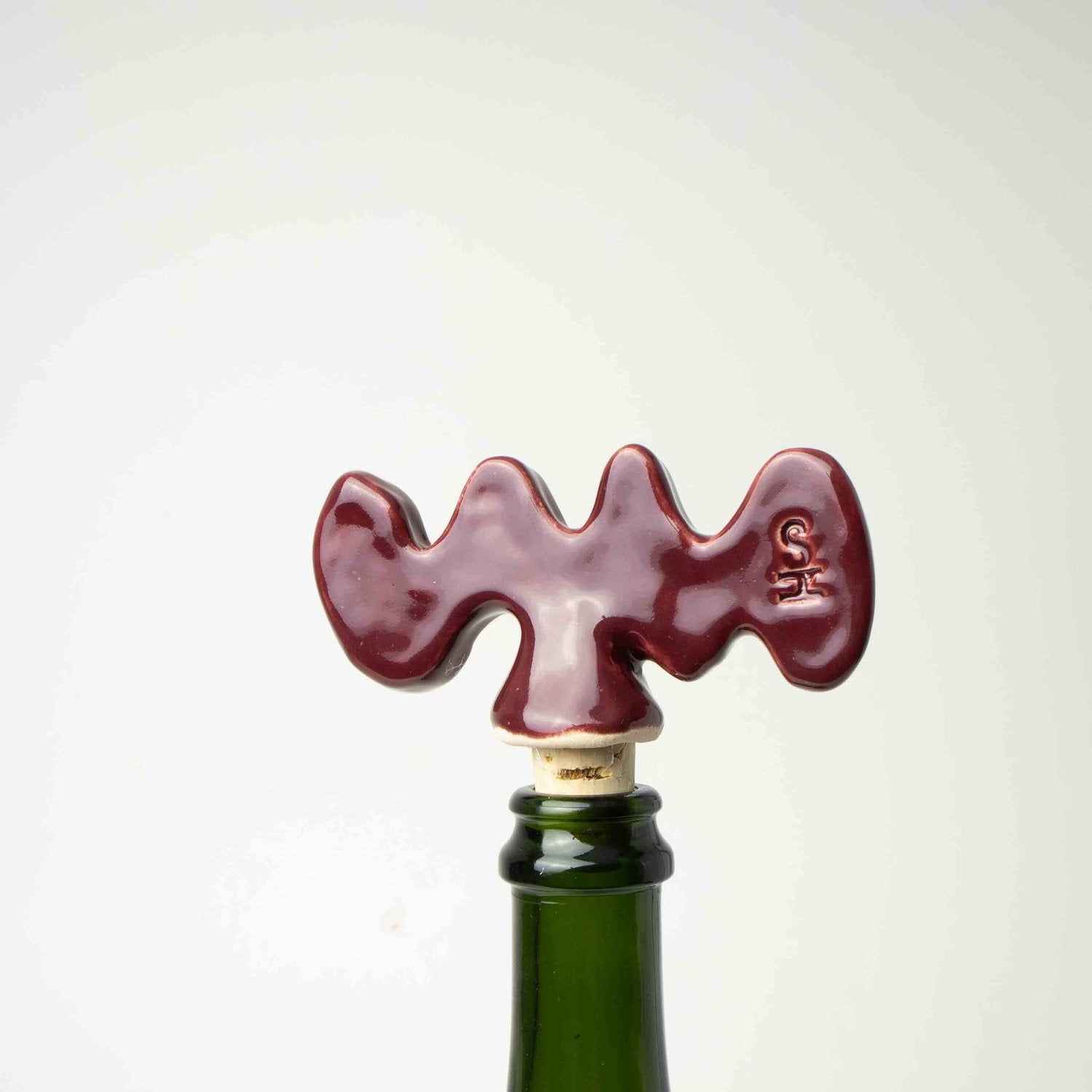 SANNA HOLMBERG "Liggande Våg Red Bordeaux" Wine Stopper